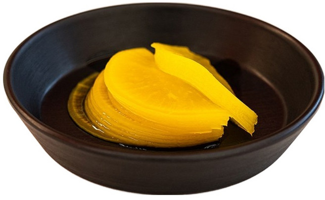 삼도식품 슬라이스 단무지 1kg / 해울찬 치자단무지 단무지절임 단무지반찬, 1개