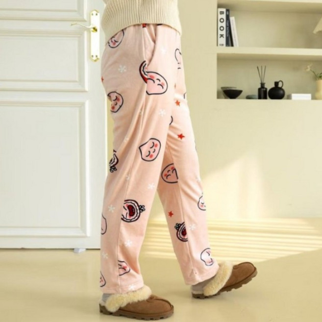 [카카오프렌즈 헬로투스노우 수면바지] 수면바지 잠옷바지 홈웨어바지 잠옷하의 잠옷팬츠 홈웨어파자마 홈웨어룩 홈웨어코디 캐릭터잠옷 바지잠옷 수면잠옷 극세사잠옷바지