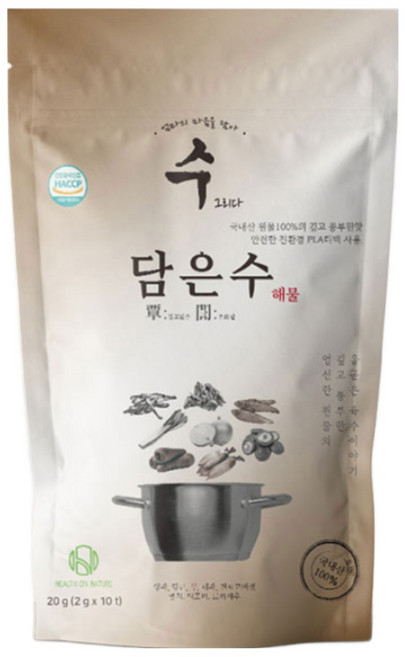 수그리다 담은수 해물 육수팩, 20g, 3개