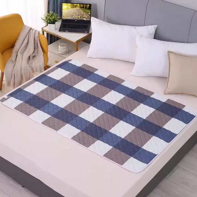 꾸르몽 누구나 사용하는 만능 침대 방수패드 다양한 디자인 SS~XL 까지, 네이비체크