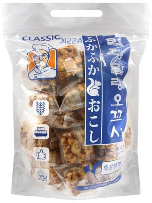말랑말랑 오꼬시 쌀과자 흑설탕맛, 400g, 2개