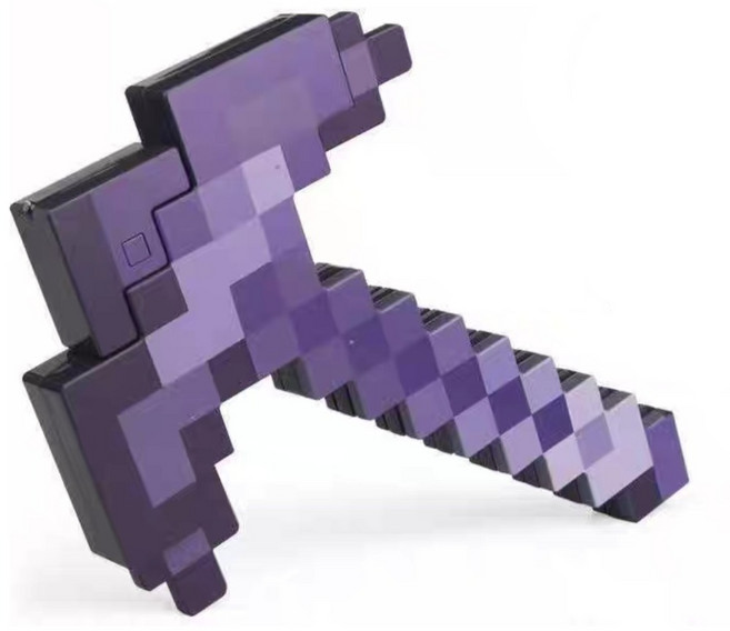 마인크래프트 칼 검 곡괭이 장난감 다이아몬드 무기 LED 어린이선물, 1개, 퍼플