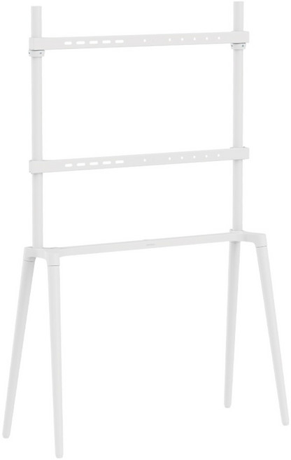 Edge4 Arte TV 아르테 스탠드 이젤형 티비 거치대 삼성 lg 65인치 75인치 호환 이동식 받침대 원목 다리, 메탈화이트, 1개