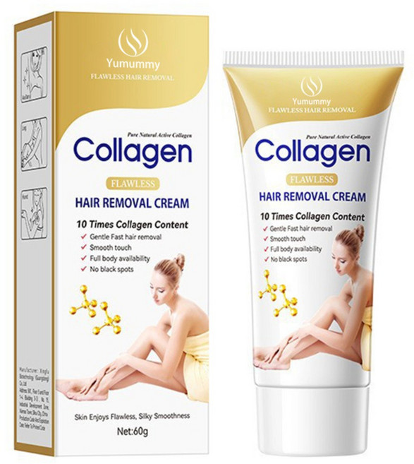 Yumummy 제모 크림 마일드하고 영양가득 남녀공용 제모 밤, 3개, 60ml