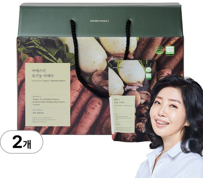 [본사직영] 여에스더 유기농 야채수, 2개, 1.8L