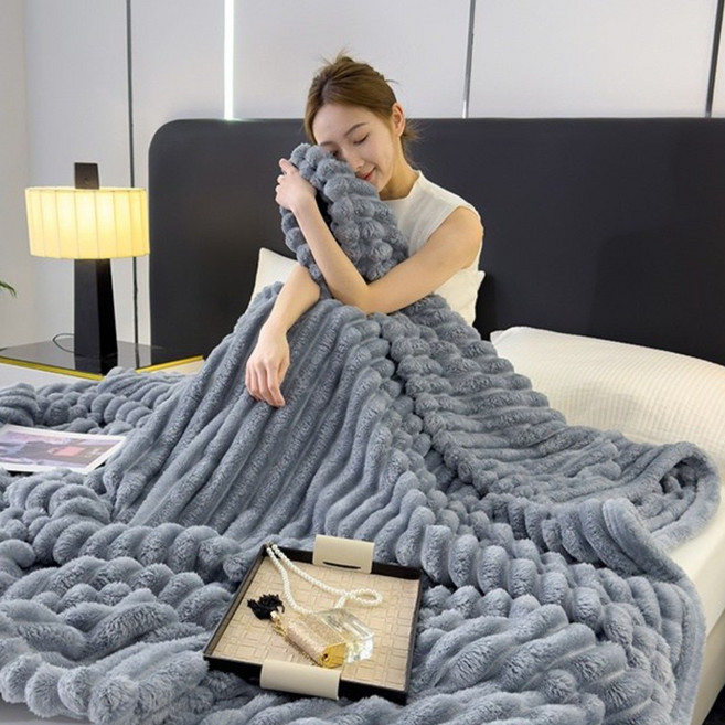Gawik 토끼털라이크 솔리드 폴라폴리스 담요 다용도 캐주얼 담요 사무실 덮개 담요 가을 겨울 담요 에어컨 담요
