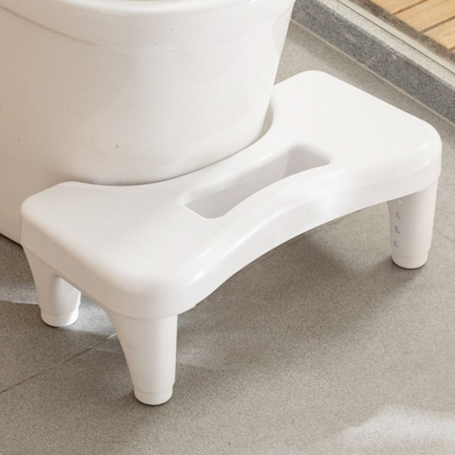 이지유 4단 높이조절 변기 발받침 화장실 논슬립 발판 욕실 쾌변 변비 배변도우미, 화이트, 1개