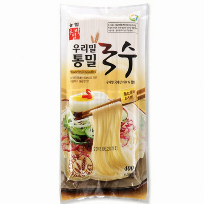 농협 국내산 우리밀 통밀국수, 400g, 1개