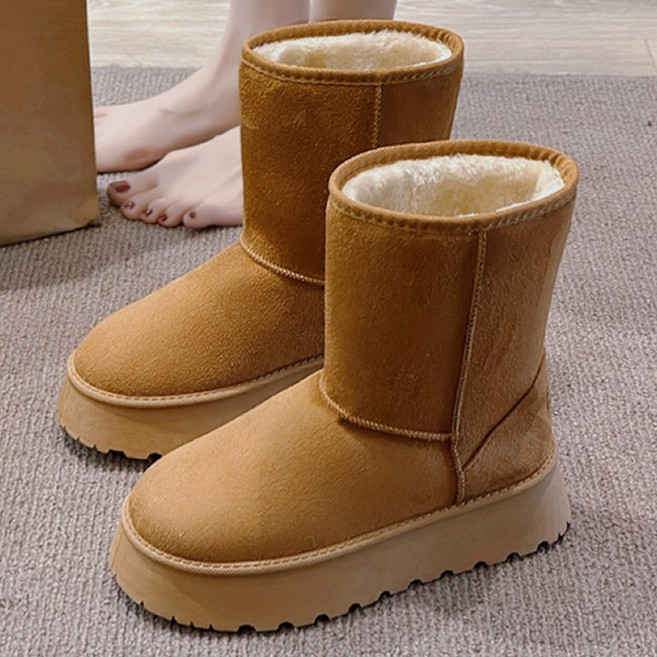 NUNUHANA 여성용 겨울 미들부츠 털부츠 방한화 W23