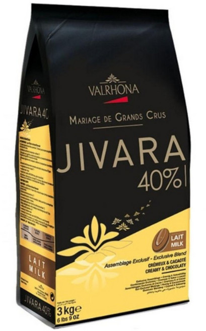 [프랑스산]발로나 지바라라떼 밀크초콜릿 40% Valrhona jivara lactee 가나슈 마카롱 두쫀 두바이초코, 3kg, 1개