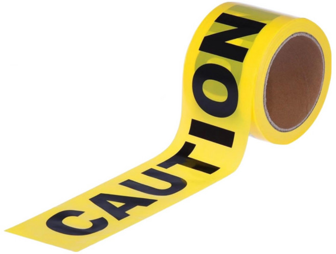 위험 경고 테이프 위험구역 안전테이프 위험지역 폴리스라인 경고테이프 7.5cm x 100m, 검정노랑, 1개