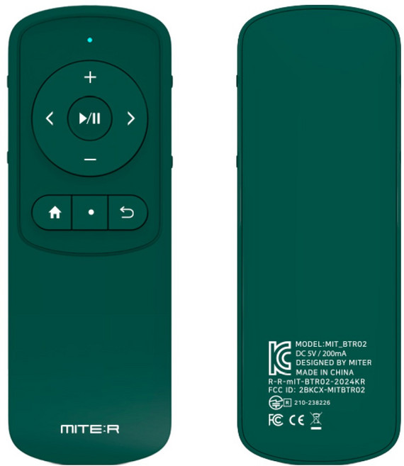 미테르 블루투스 리모컨 RM1, 1개, 그린