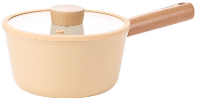 네오플램 메이즈 IH 세라믹 편수냄비 18cm, 옐로우, 1개