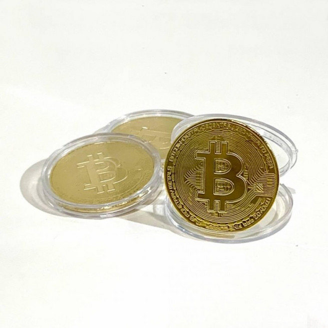 유니샵 비트코인 기념 주화 장식품 케이스포함, 10개