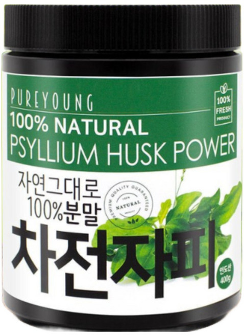 퓨어영 차전자피 가루 분말 400g 고순도식이섬유, 1개