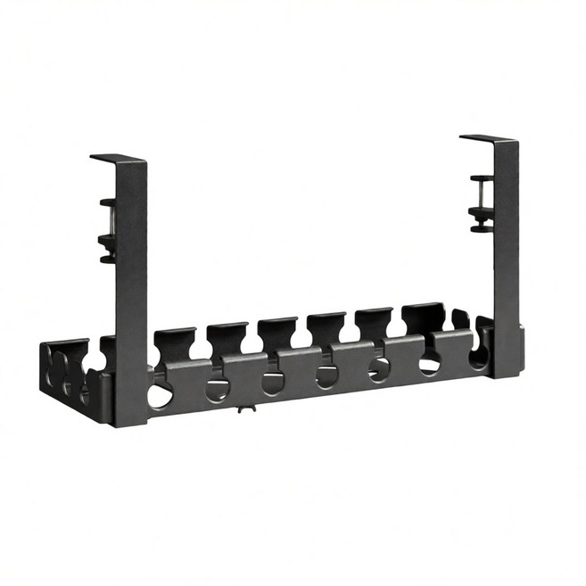 포디태 무타공 멀티탭 거치대 정리대 케이블 전선 정리, 모던 블랙, 1박스