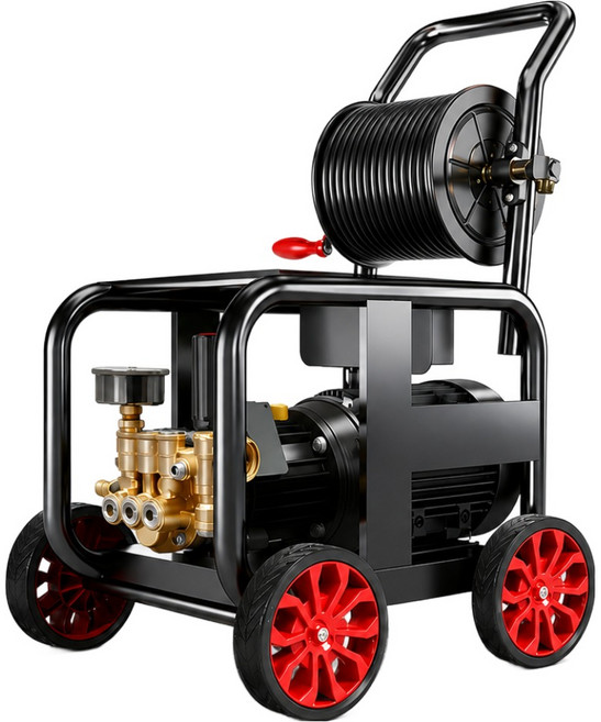 8위 - 하수젯 고압세척기 40m호스 110mm 배관 3.8KW 250bar 하수구 배관뚫는기계 자동체 세차 스프레이