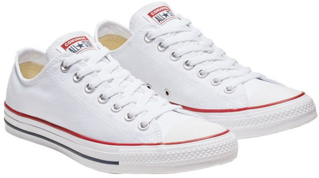 (국내매장판)정품 컨버스 척테일러 올스타 클래식 화이트 로우+고무끈