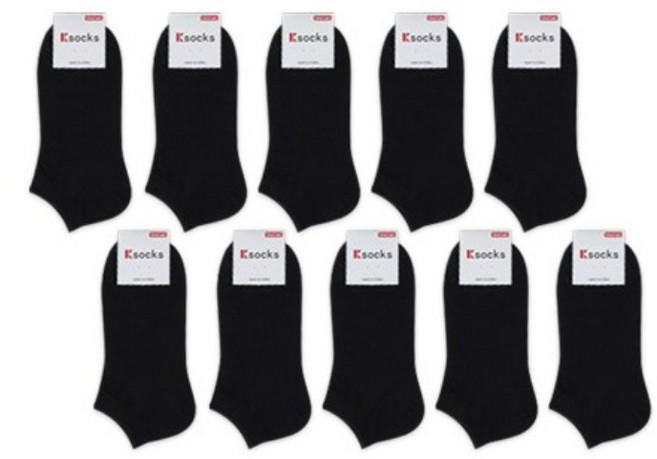 케이삭스 여성용 무지 스니커즈 발목 양말 10켤레 대한민국에서 생산