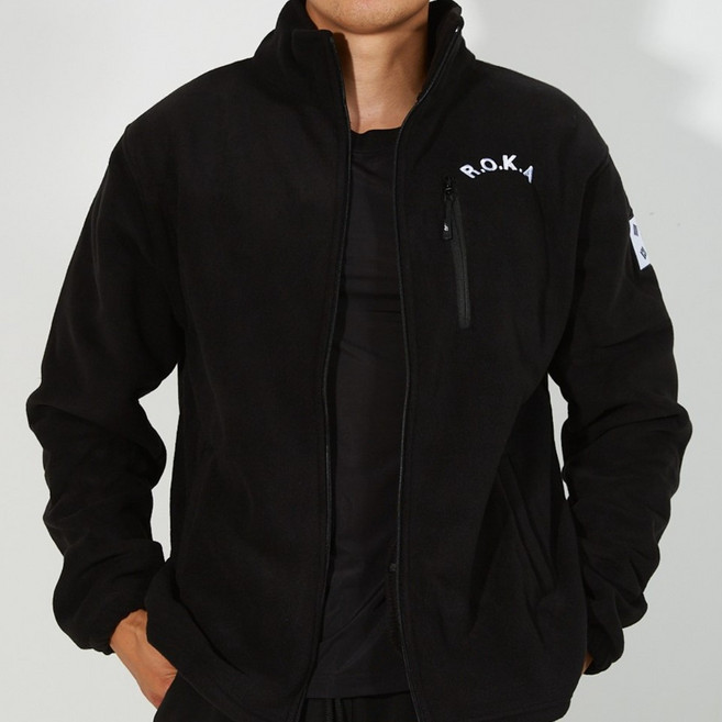 신형 벨크로 로카 후리스 ROKA 혹한기 양털 밍크기모 전체 자수 {앞지퍼포켓} 전술후리스