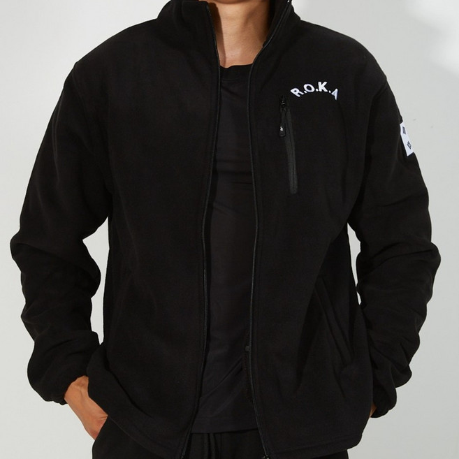 신형 벨크로 로카 후리스 ROKA 혹한기 양털 밍크기모 전체 자수 {앞지퍼포켓} 전술후리스