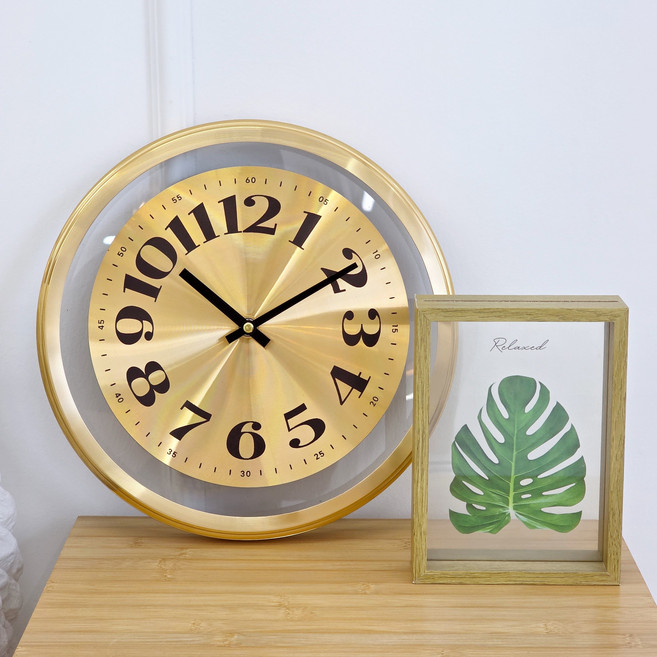 디클로 오르빗 명품 디자인 무소음 벽시계 거실 인테리어, 골드