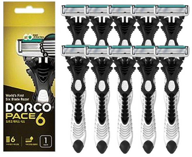 도루코 PACE6 휴대용 면도기 1입 X 10개 SXA100-1P, 1개, 1개입