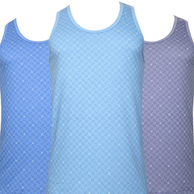 속옷MOA 트라이 남성용 퍼스트라인 민소매 조끼 면 런닝 세트 3종