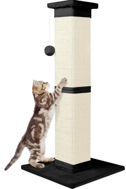 츄츄냥 고양이 수직 스크래쳐 기둥형, 1개, 2세대 브라운