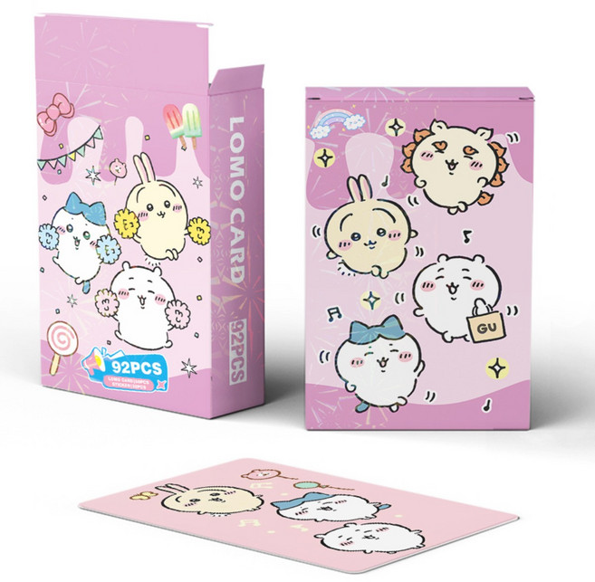 치이카와 굿즈 LOMO 일러스트 포카 60pcs + 미니 스티커 32pcs, 1개
