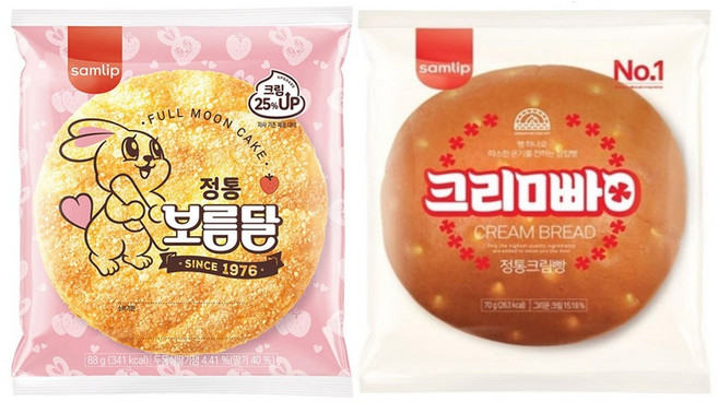 삼립빵 10봉 ( 정통보름달 + 정통크림빵 ), 1세트