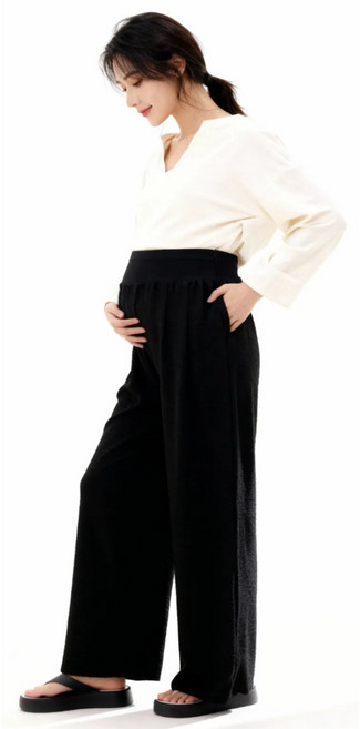 컬러인베리 임산부 일자형 와이드 팬츠