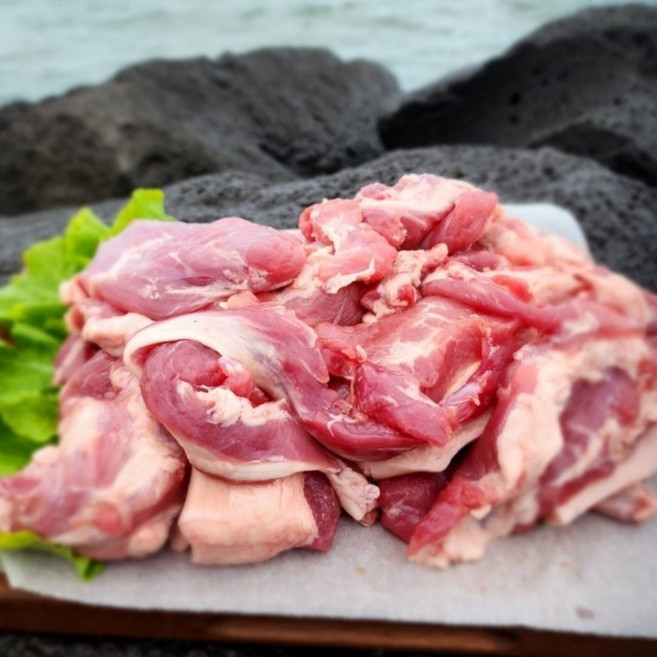 제주 흑돼지 뒷고기(잡육)2kg, 2kg, 1개
