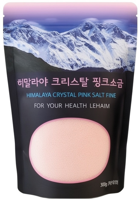 레하임 히말라야 핑크솔트 고운입자 300g 소금차 입문용 천연 미네랄, N-가는입자(300g) x 1봉, 1개