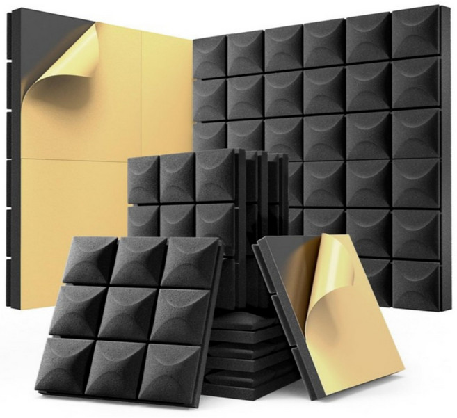 프리미엄 고밀도 방음재 성분검사완료 접착식 셀프시공 흡음재 300x300x50T 5장세트, 1개, 블랙