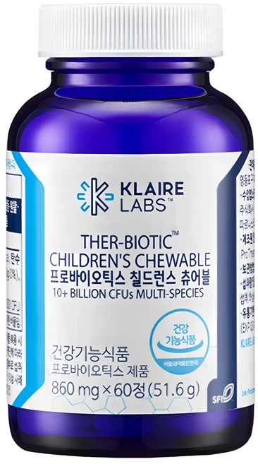 냉장배송 클레어랩스 닥터피엔티 프로바이오틱스 컴플리트 캡슐 칠드런 츄어블 60정, 1개 - 쿠팡
