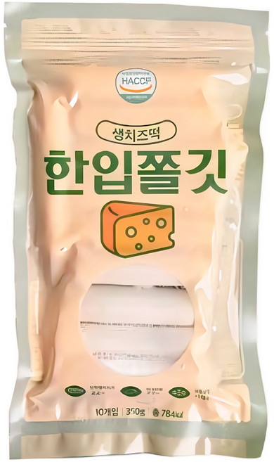 한입쫄깃 생치즈떡 모짜렐라 치즈가 떡속에 고소하고 쫄깃한 경험, 3개, 350g