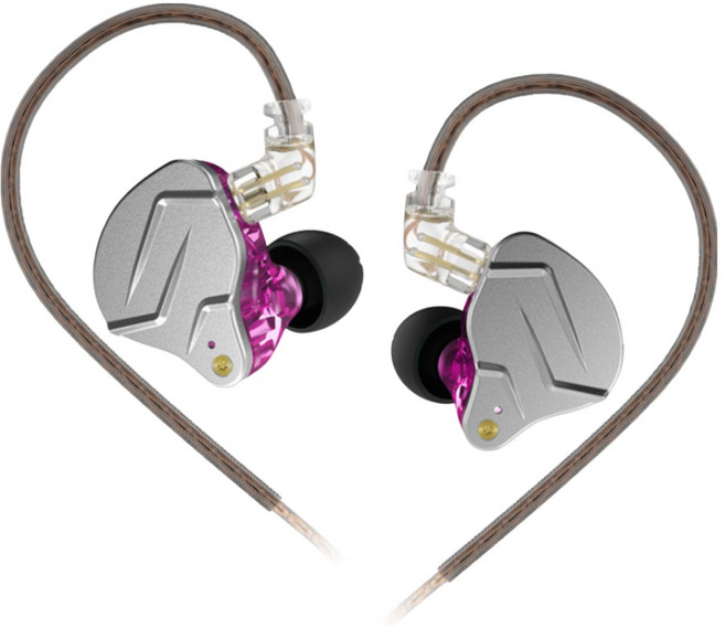 Keephifi KZ ZSN PRO 하이브리드 기술 전문가용 유선 인이어 이어폰 IEM, 노마이크, 퍼플