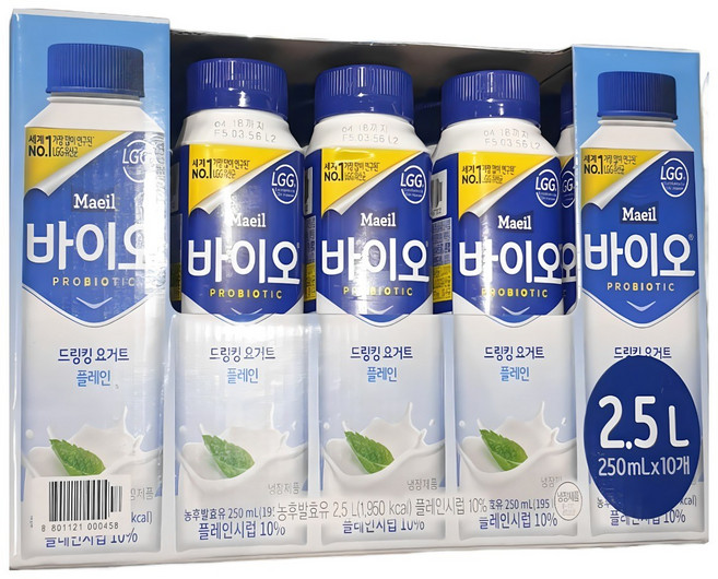 매일 바이오드링킹 플레인 250ml, 10개