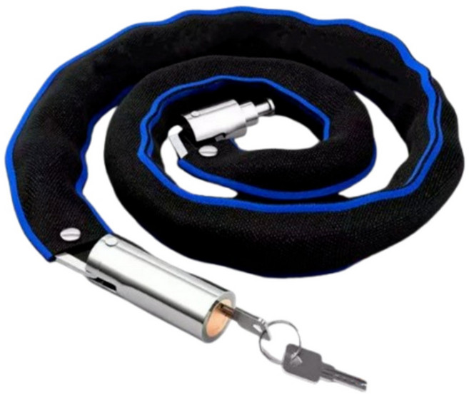 씨엔알비 안심락 열쇠 자전거 자물쇠, 1개, 타이탄블랙 65cm