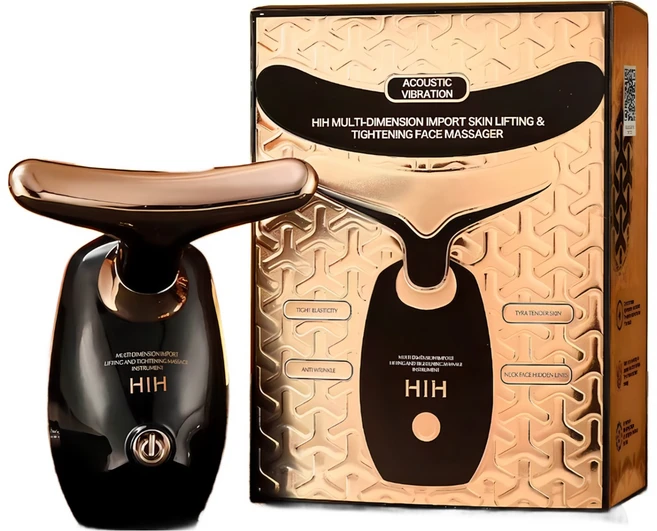 홈니드 v라인 괄사기 리프팅 붓기제거 전동식 브이라인 얼굴 마사지기, 1개, 블랙 - 쿠팡