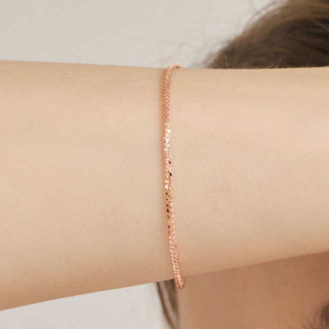 펠리체골드 14K 18K 샤인키스 팔찌(+쇼핑백증정) 부모님선물 반짝이 스팽글 화이트골드 선물 여자친구 레이어드