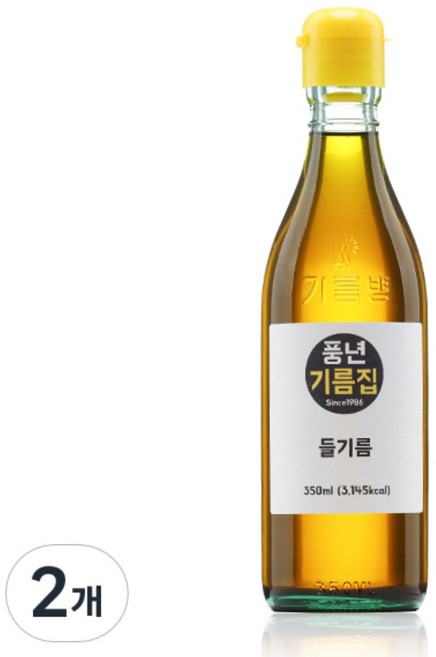 풍년기름집 들기름, 350ml, 2개