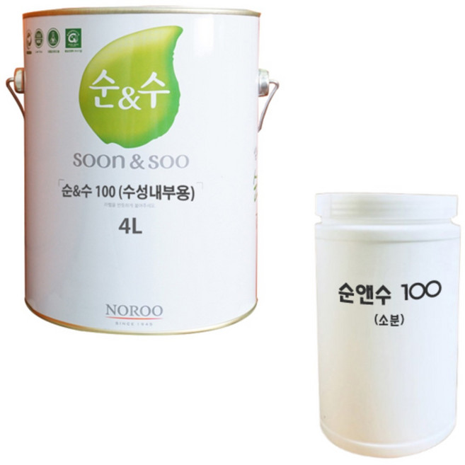 노루페인트 순앤수 100 친환경 내부용 수성페인트 1L 무광, 1개, 그레이1