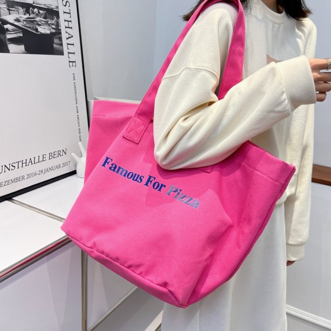 코코린느 프레시 슬로건 캔버스백 에코백 핸드백 숄더백 가방(7colors)