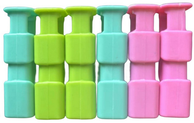 일상스토리 버튼식 밀봉 집게 클립, 6개, 혼합색상