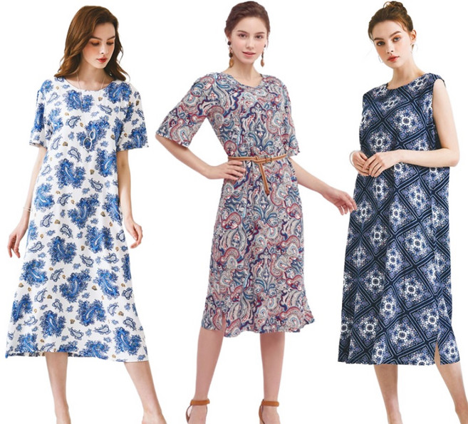 [하비] 2세트 여성 여름 인견원피스 홈웨어(색상랜덤)