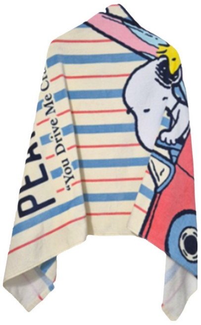 송월 스트라이프 포근한 고급 바스타올, 1개, 스누피 스트라이프비치