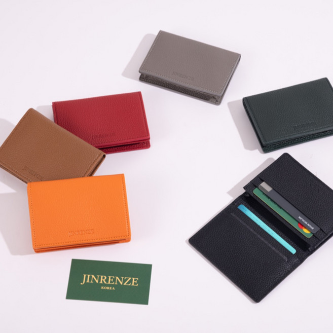 진렌체 카드 명함 지갑 천연 소가죽 이태리비올레