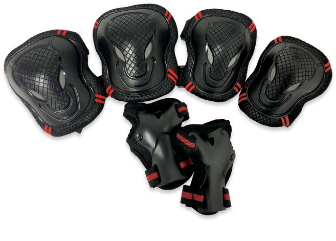 롤링스타 롤러스케이트 스케이트보드 보호대 GP-300 set, 02. 레드